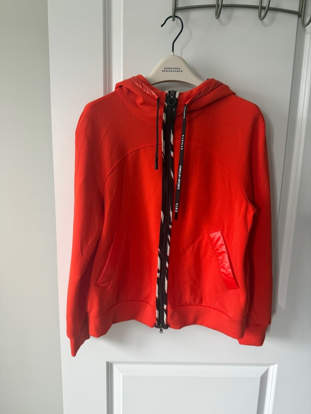 Bold Orange Marc Cain Hooded Sweatshirt
